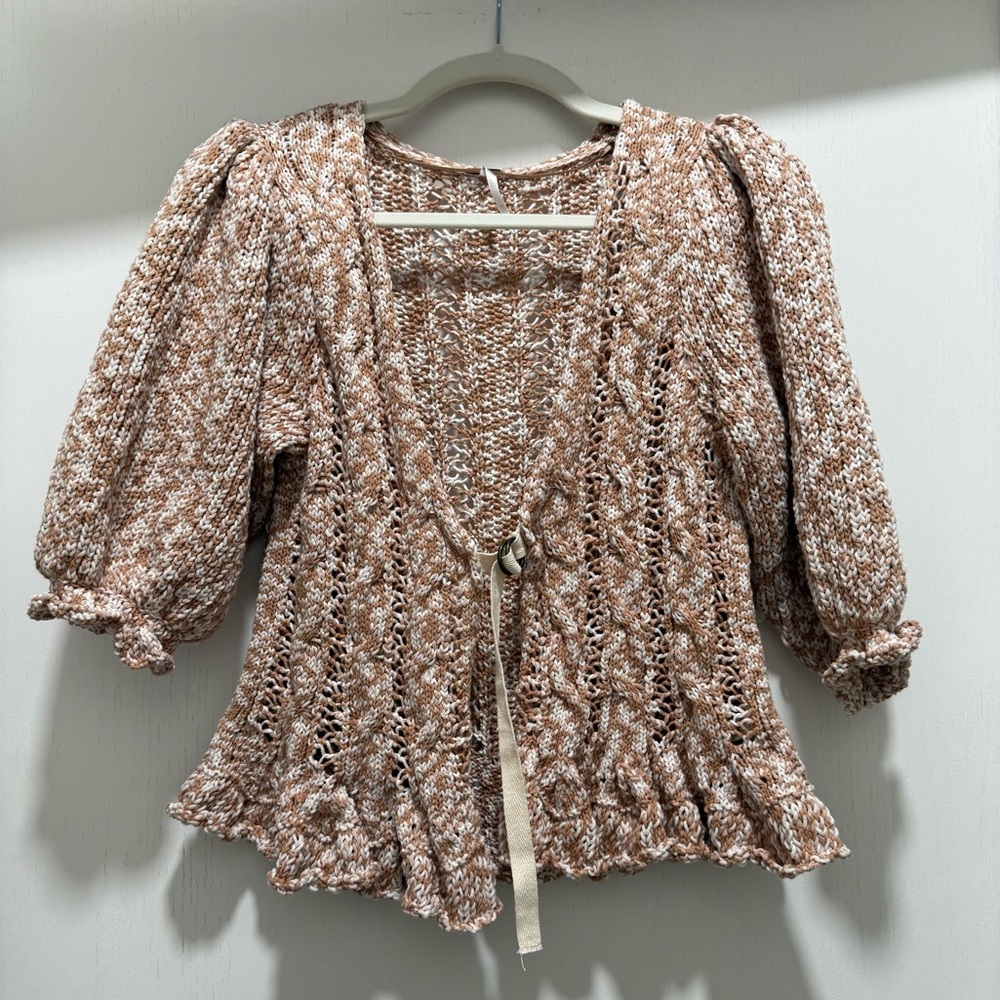 Free People Women's Brown Knit Top